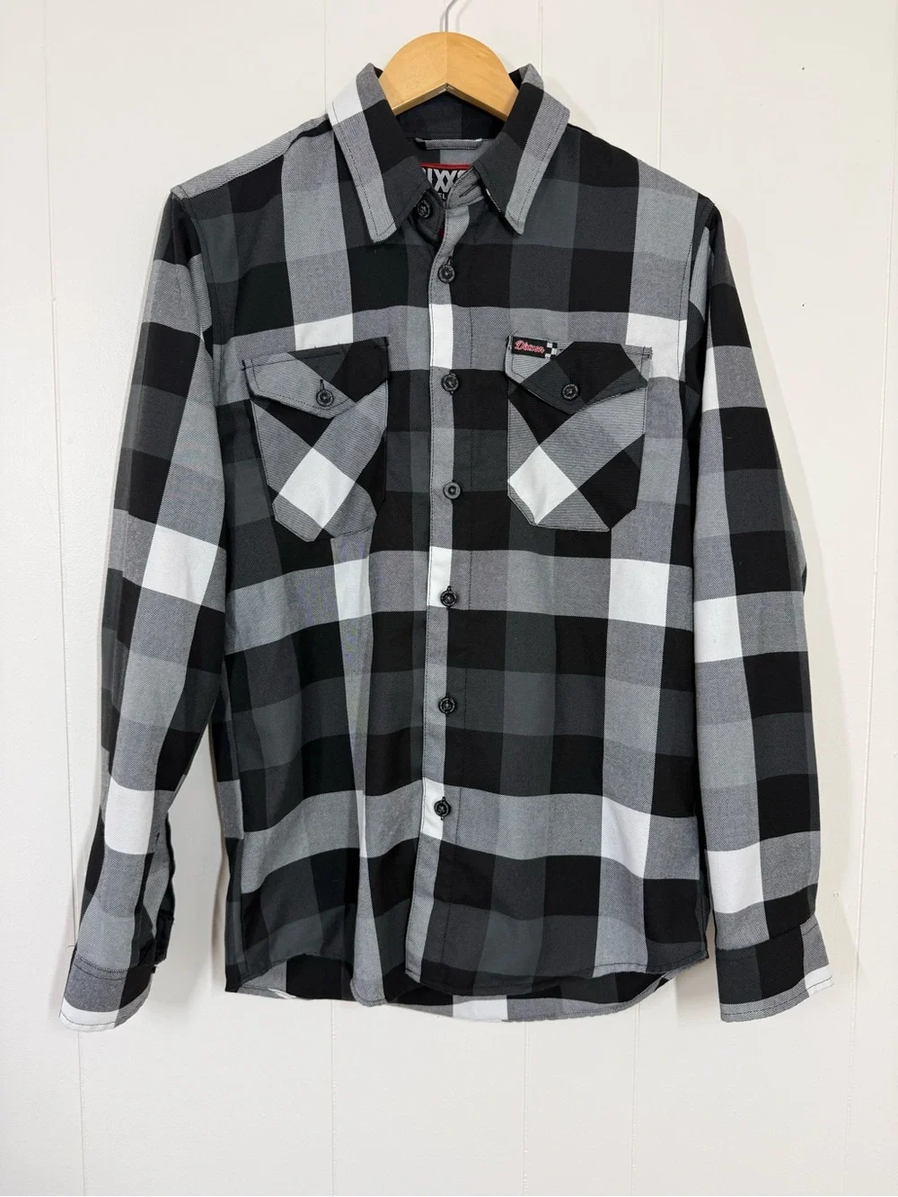 Dixxon Flannel Company Finish Line Black & White Long Sleeve Flannel